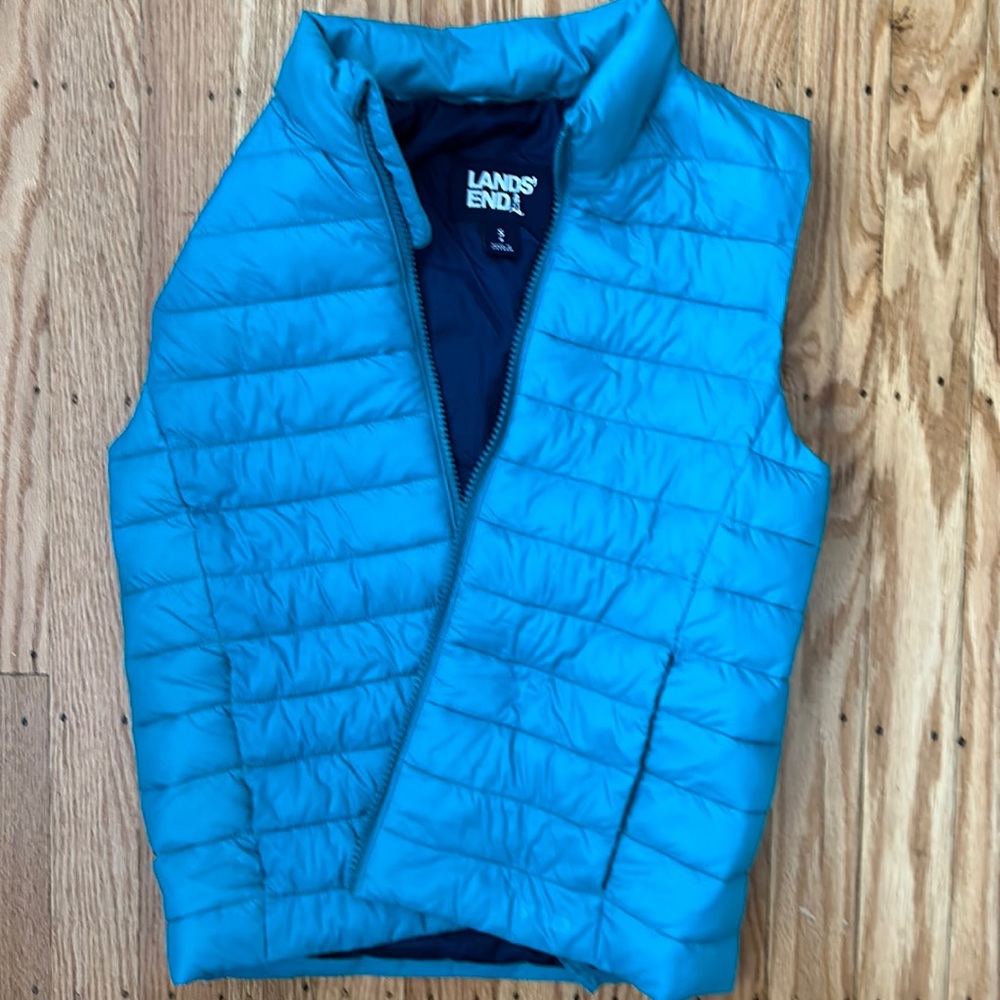 Lands’ End Girls Size S (8) Green Vest